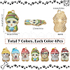 SUNNYCLUE 28Pcs 7 Styles Printed Alloy Enamel Pendants ENAM-SC0005-41-2
