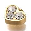 Ion Plating(IP) 304 Stainless Steel Rhinestone Charms STAS-P371-063G-2