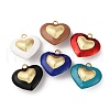 Brass Enamel Pendants KK-S525-13G-1