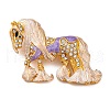 Horse Alloy Crystal Rhinestone Brooch JEWB-Q045-01G-1