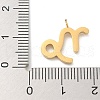Ion Plating(IP) 304 Stainless Steel Micro Pave Cubic Zirconia Charms STAS-Z107-09G-12-3