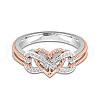 Heart & Infinity Alloy with Crystal Rhinestone Finger Rings for Women FS-WG07318-12-2