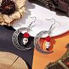 Halloween Alloy Synthetic Turquoise Dangle Earrings EJEW-JE05844-01-4