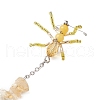 Ant Glass Seed Beaded Pendants Decoration HJEW-MZ00146-01-4