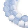 Frosted Crackle Glass Beads Strands GLAA-U001-8mm-M14-2