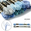 12 Skeins 12 Colors 6-Ply Polyester Embroidery Floss OCOR-FS0001-01A-01-3