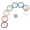 Wire Wrapped Chakra Natural Gemstone Chips Ring Hanging Ornaments HJEW-JM02620-3