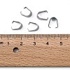 Tarnish Resistant 201 Stainless Steel Snap on Bails STAS-E076-16-4