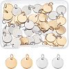 SUPERFINDINGS 40Pcs 2 Color Ion Plating(IP) 304 Stainless Steel Charms STAS-FH0001-54-1