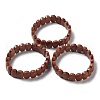 Synthetic Goldstone Beaded Stretch Bracelet G-E010-01-09-2