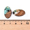 Transparent Resin and Walnut Wood Pendants RESI-T057-03J-3