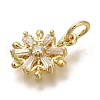 Rack Plating Brass Micro Pave Cubic Zirconia Charms KK-I720-37G-2