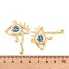 Rack Plating Brass Micro Pave Cubic Zirconia Pendants KK-H486-23G-02-3
