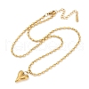 304 Stainless Steel Heart Pendant Necklaces for Women NJEW-Z072-04G-2