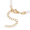 Shell Pearl Round Beaded Bracelets for Women BJEW-TA00631-4