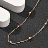 Brass Satellite Chains Necklaces for Women NJEW-D302-28RG-2