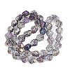 Electroplate Glass Beads Strands EGLA-N012-08R-2
