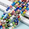 Handmade Millefiori Glass Beads Strands LK14-7