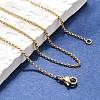 Brass Chain Necklaces MAK-L009-10G-4