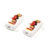 200Pcs Printed  Opaque Acrylic Beads OACR-R005-01A-2