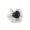 925 Sterling Silver Micro Pave Cubic Zirconia Pendants STER-Q002-02G-3