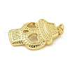 Halloween Theme Rack Plating Brass Pendants KK-Z067-18G-03-2