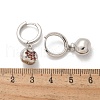 Brass Cubic Zirconia Hoop Earrings EJEW-Q015-02P-C-3