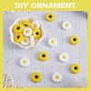 20Pcs 2 Styles Daisy Flower Silicone Focal Beads JX649A-4