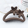 Amber Color Hollow Hair Clip with Matte Half Round Arc Flower. ST4837243-1