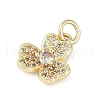 Rack Plating Brass Micro Pave Cubic Zirconia Pendants KK-H509-23G-01-2