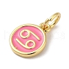 Real 18K Gold Plated Brass Enamel Charms KK-L216-001G-B04-2