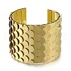 Alloy European American Exaggerated Open Cuff Fish Scale Pattern Bangles for Women BJEW-L697-002G-2