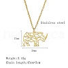 Stainless Steel Geometric Artistic Hollow Animal Pendant Necklaces JK0174-5-1