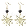 Alloy Black Onyx Dangle Earrings EJEW-JE06425-01-2