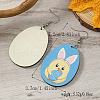 Cute Easter Chick Eggshell Wooden Dangle Earrings IH8220-5-2