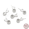 Anti-Tarnish Rhodium Plated 925 Sterling Silver Ice Pick Pinch Bails STER-Z001-014P-4
