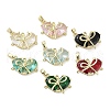 Real 18K Gold Plated Brass Glass Pendants KK-R161-02G-1