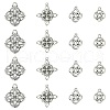 16Pcs 4 Styles Tibetan Style Alloy Pendants FIND-FS0002-13-1