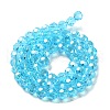 Electroplate Glass Bead Strands EGLA-R015-8mm-12-4