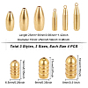 SUPERFINDINGS 36 Pcs 9 Styles Brass Fishing Gear FIND-FH0001-62G-4