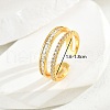 Floral Double-layer Zirconia Ring for Women Party Gift LB8033-2-1