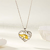 Mom Daughter Hand in Hand Family Heart Alloy Pendant Necklaces FS-WG2DA38-03-1