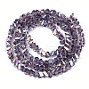 Electroplate Transparent Glass Beads Strands GLAA-N021-4mm-01-2
