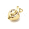Brass Micro Pave Cubic Zirconia Pendants KK-L229-001G-07-2