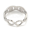Tarnish Resistant 304 Stainless Steel Open Cuff Ring Components RJEW-A043-03P-3