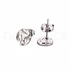 Non-Tarnish 304 Stainless Steel Stud Earring Findings STAS-T052-38A-P-2