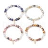 8.5mm Round Gemstone Beaded Stretch Bracelets BJEW-JB10518-1