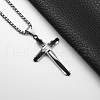 Cross 304 Stainless Steel Pendant Box Chain Long Necklaces for Men FS-WG328E8-05-2