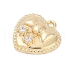 Brass Micro Pave Cubic Zirconia Pendants KK-Z094-01G-02-2