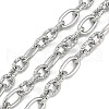 304 Stainless Steel Twist Oval Link Chains CHS-K017-03P-1